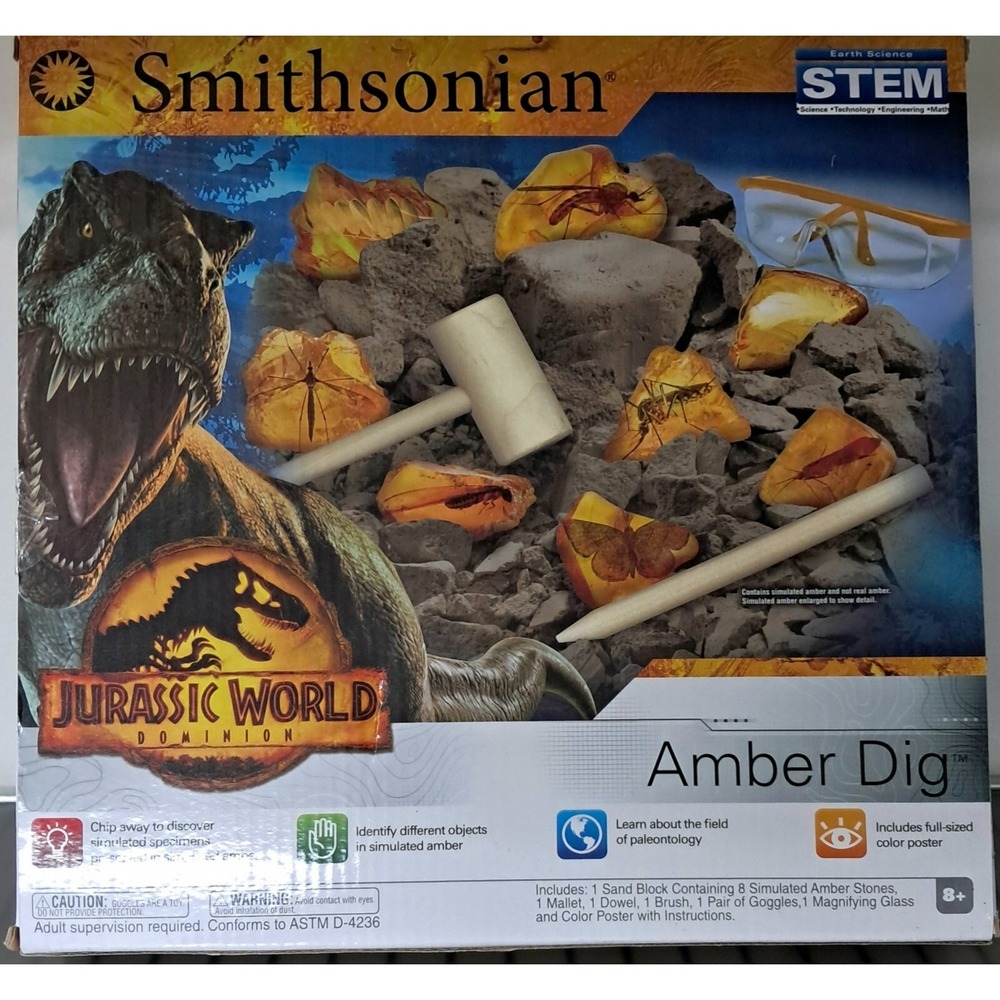Smithsonian Jurassic World Amber Dig,‎ Age 8+, Adult Supervision Required